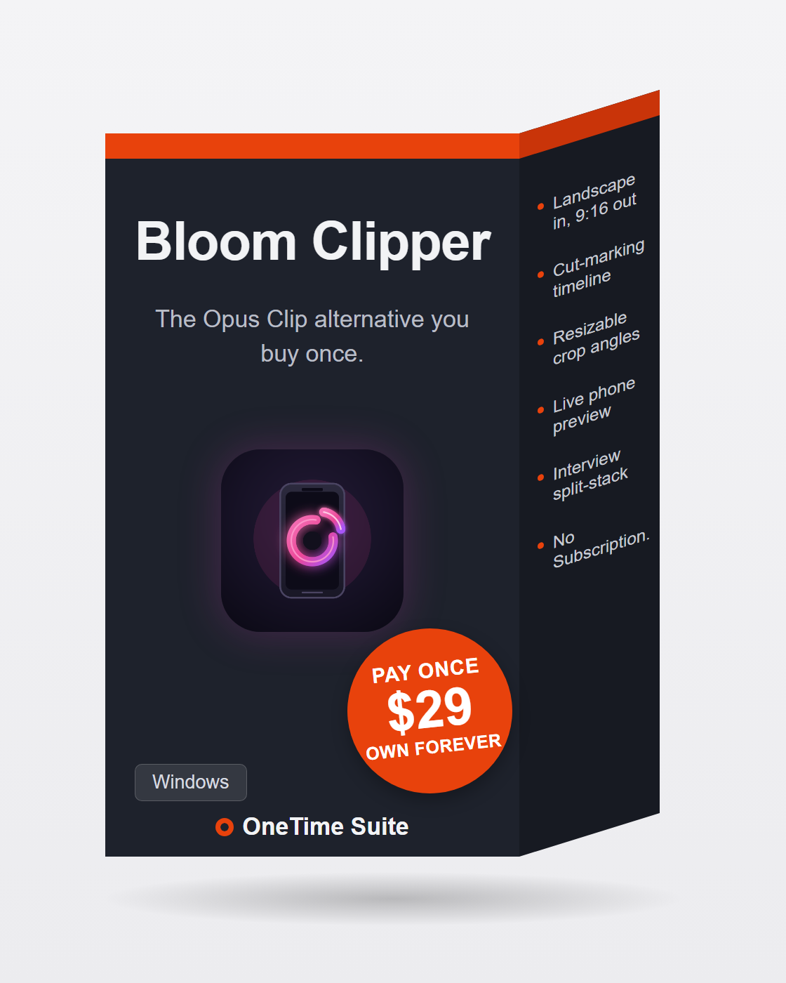 Bloom Clipper retail software box