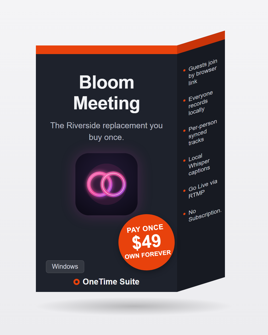 Bloom Meeting retail software box