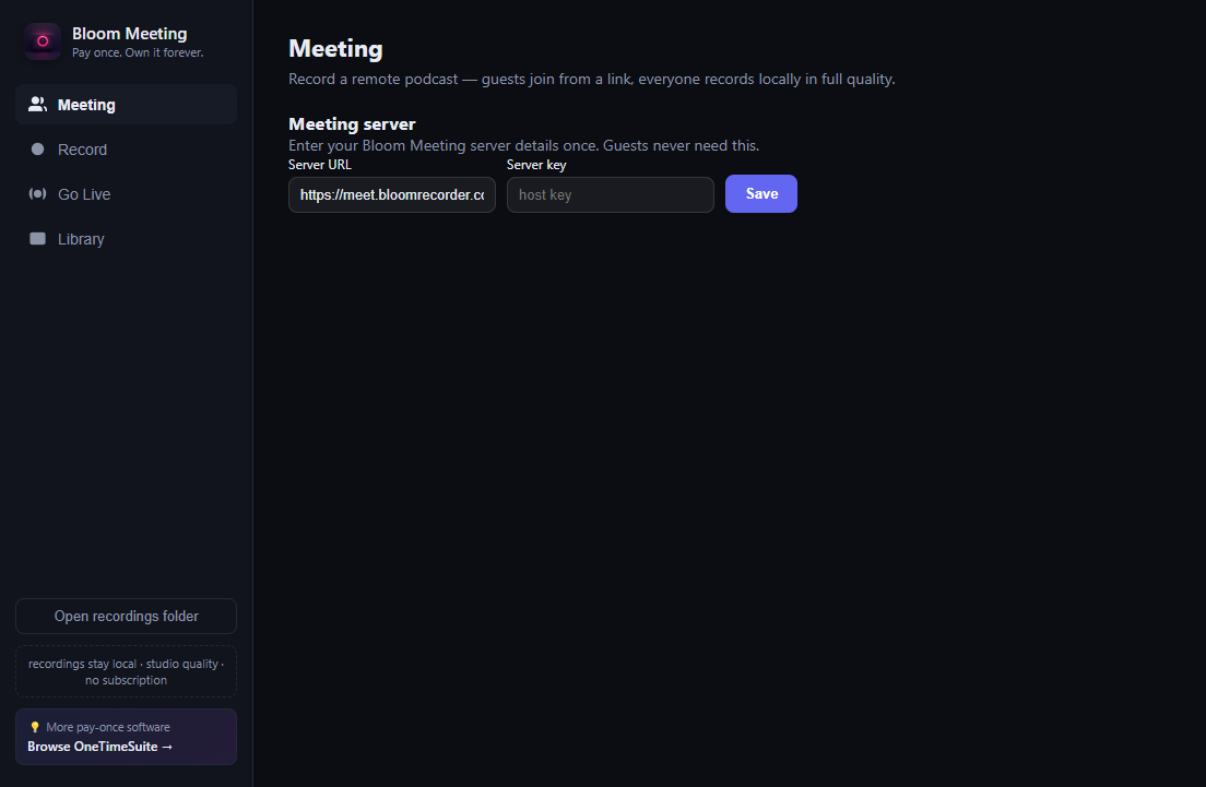 Bloom Meeting screenshot
