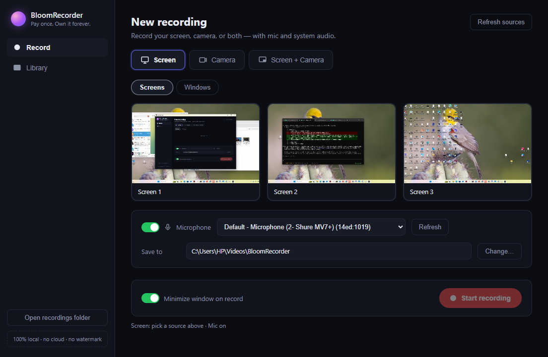 BloomRecorder screenshot