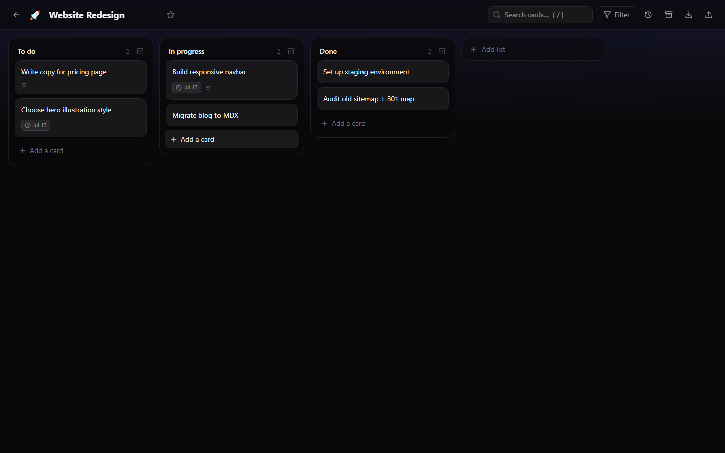 Boardly screenshot