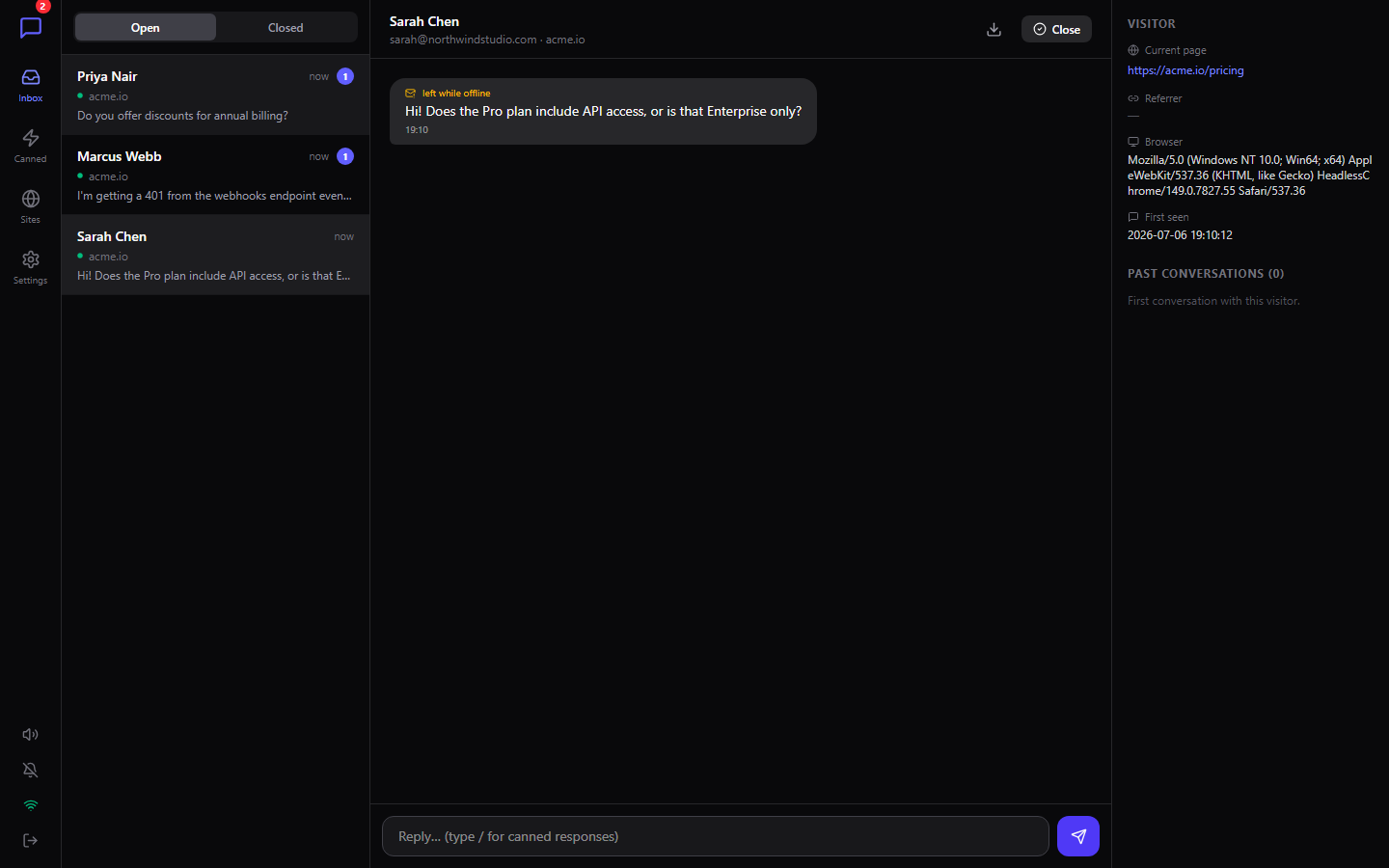 Chatlet screenshot