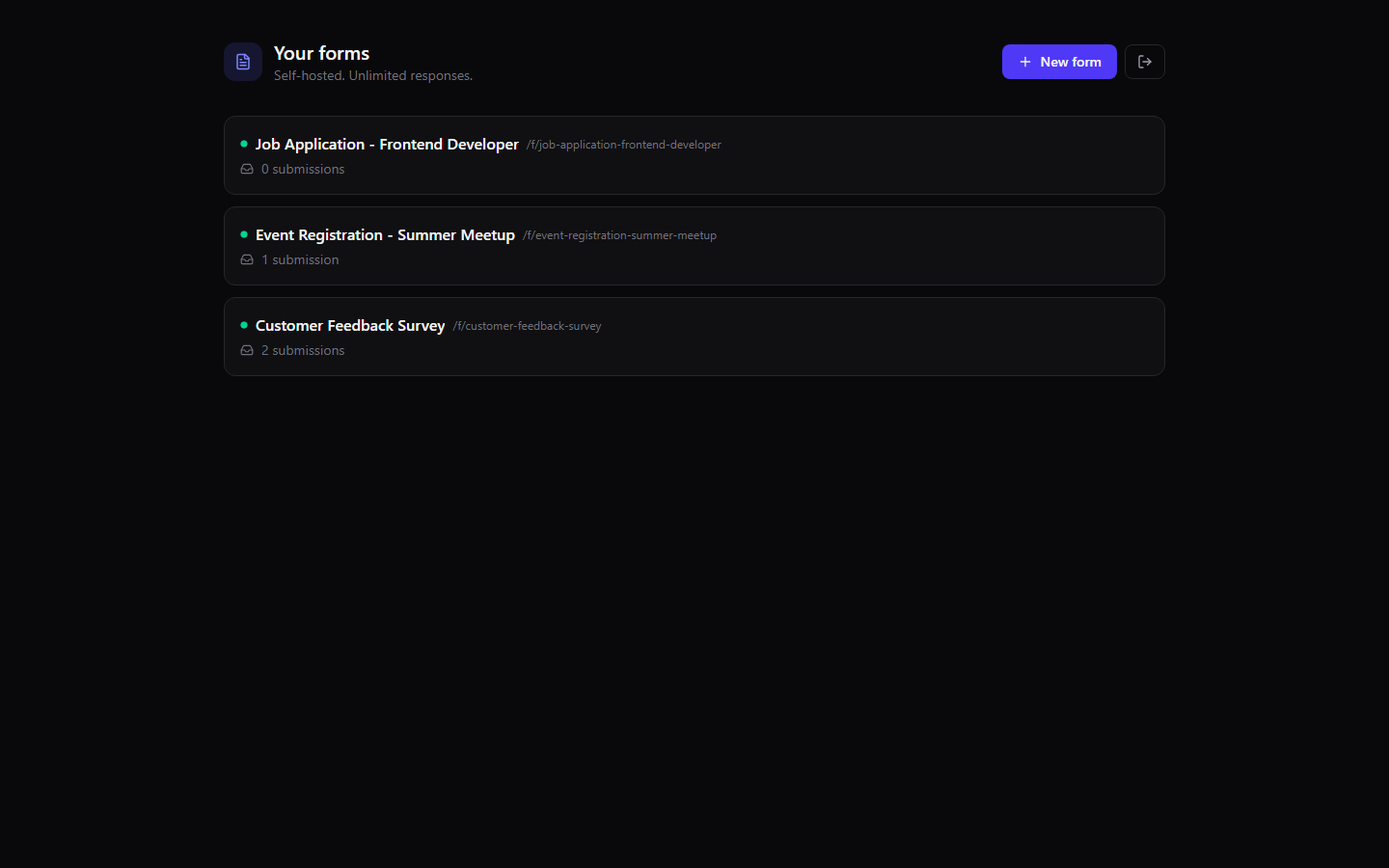 Formforge screenshot