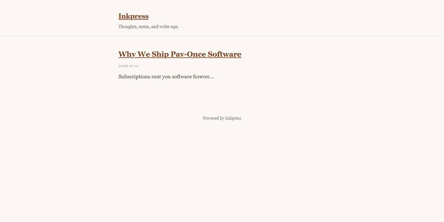 Inkpress screenshot