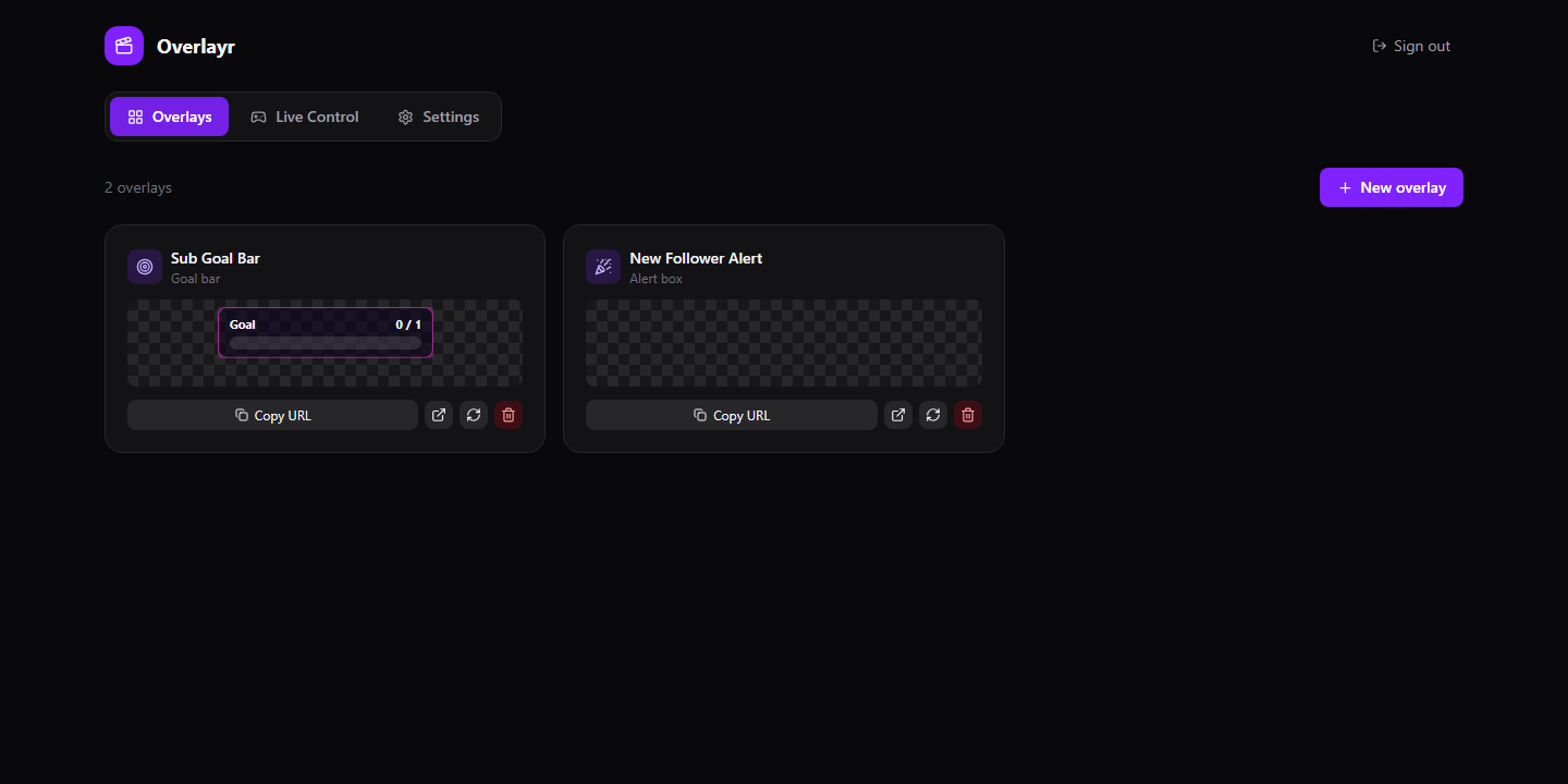 Overlayr screenshot