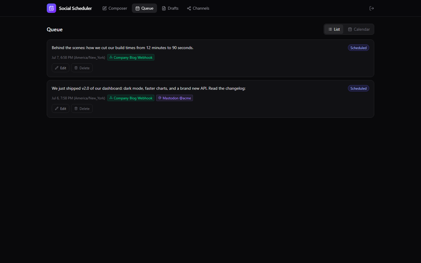 PostDock screenshot